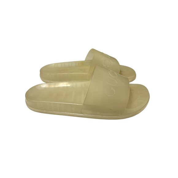 Gucci Off white Rubber Slides Sandals Size 12 - Picture 6 of 11